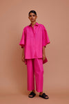 PLEATED UMBRELLA SLEEVES SHIRT & PANTS