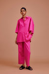 PLEATED UMBRELLA SLEEVES SHIRT & PANTS