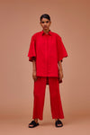 PLEATED UMBRELLA SLEEVES SHIRT & PANTS