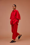 PLEATED UMBRELLA SLEEVES SHIRT & PANTS