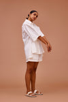 PLEATED UMBRELLA SLEEVES SHIRT & SHORTS