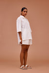 PLEATED UMBRELLA SLEEVES SHIRT & SHORTS
