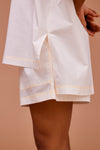 PLEATED UMBRELLA SLEEVES SHIRT & SHORTS