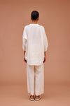 LINEN SHIRT WITH GATHERED SLEEVES & PANTS
