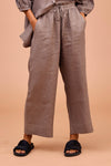 LINEN SHIRT WITH GATHERED SLEEVES & PANTS